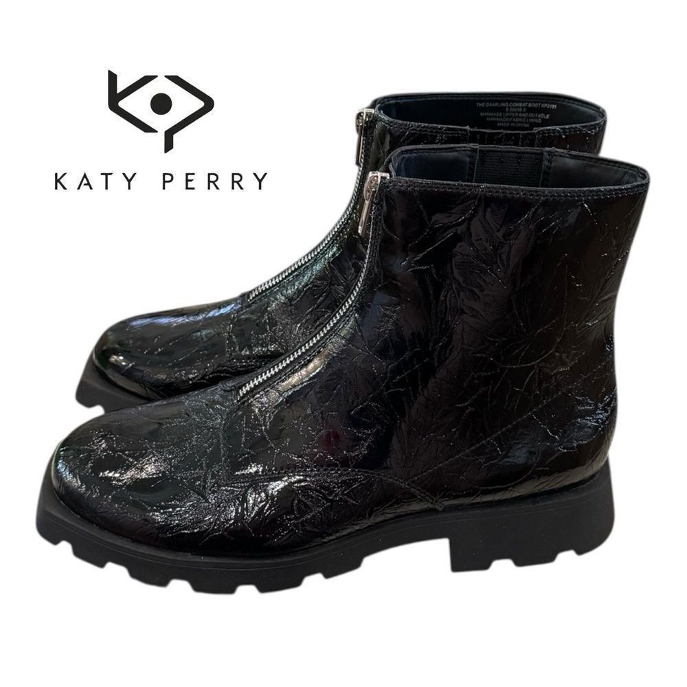 Katy Perry Collections The Daarling Black Combat Boots 6.5